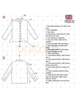 MOLDE CHAQUETA CORTA MUJER 2407