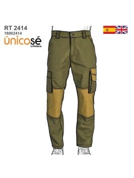 MOLDE PANTALON CARGO HOMBRE RT 2414