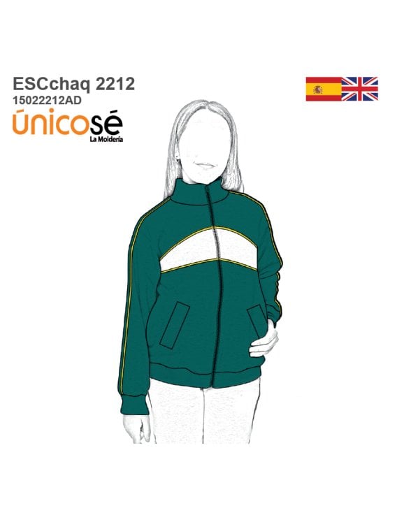 MOLDE CHAQUETA ESCOLAR CORTES 2212AD