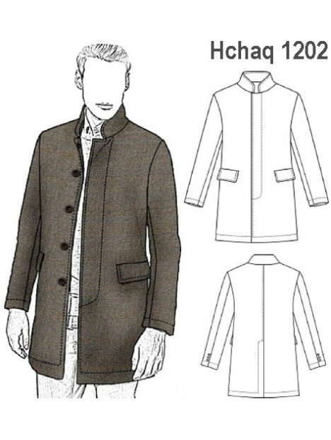 CHAQUETA LARGA CUELLO MAO