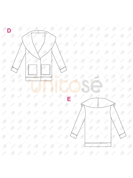 MOLDE CHAQUETA SIMPLE MUJER 2408