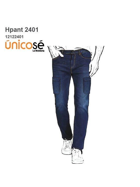 MOLDE PANTALON JEAN HOMBRE 2401