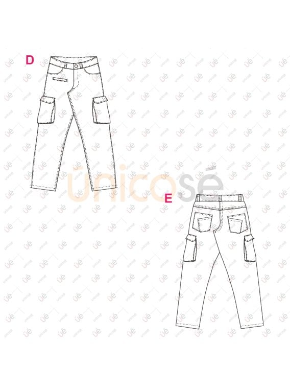 MOLDE PANTALON JEAN HOMBRE 2401