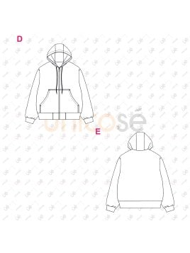 MOLDE CHAQUETA CANGURO HOMBRE 2404