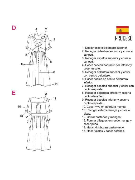 MOLDE VESTIDO EVASE MUJER 2017