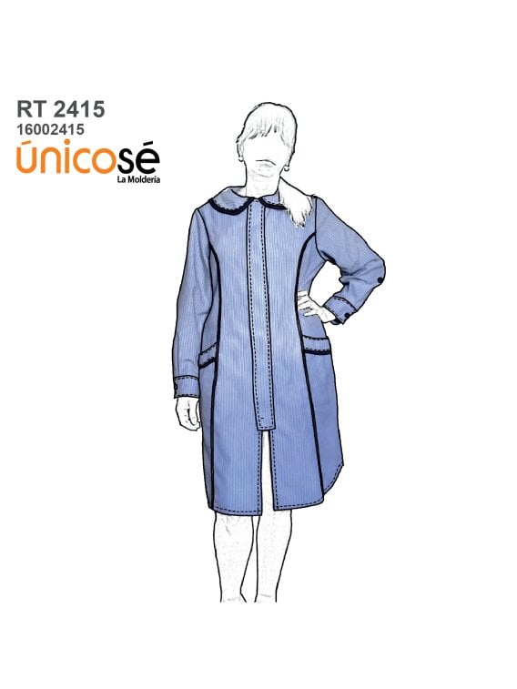 MOLDE TRABAJO DELANTAL PROFESORA 2415