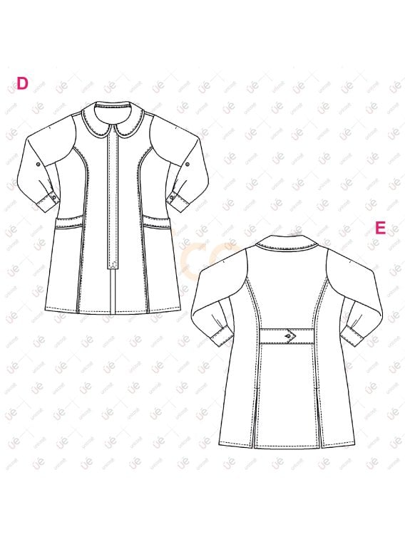 MOLDE TRABAJO DELANTAL PROFESORA 2415