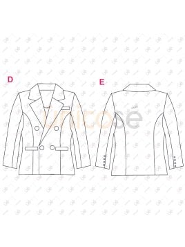 MOLDE CHAQUETA BLAZER MUJER 2409