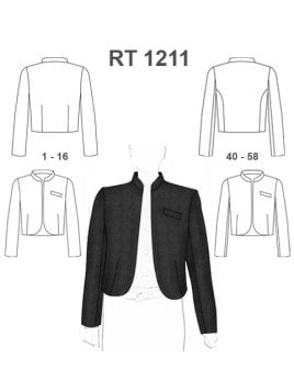 MOLDE CHAQUETA HUASO CUELLO MAO RT 1211