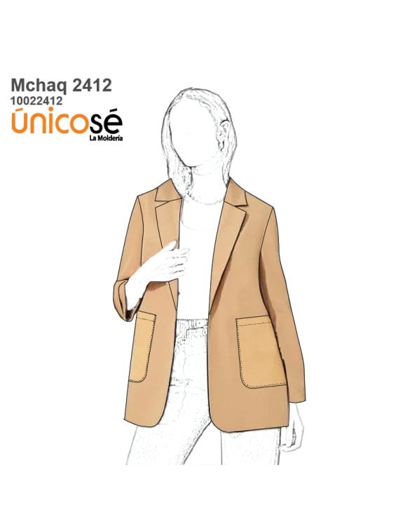 MOLDE CHAQUETA BLAZER MUJER 2412