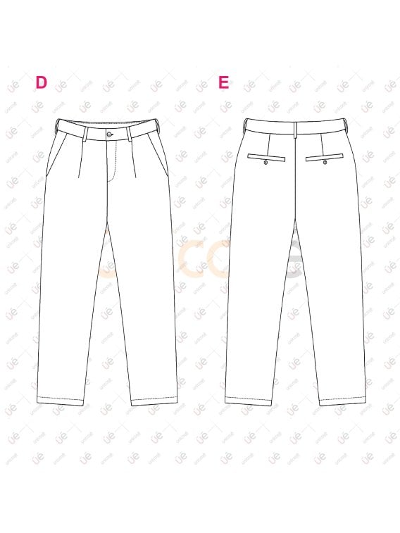 MOLDE PANTALON CLASICO HOMBRE 2402