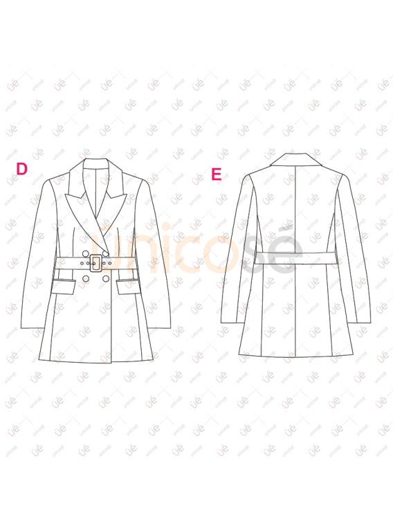 MOLDE CHAQUETA BLAZER MUJER 2402