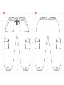 MOLDE PANTALON CARGO MUJER 2404