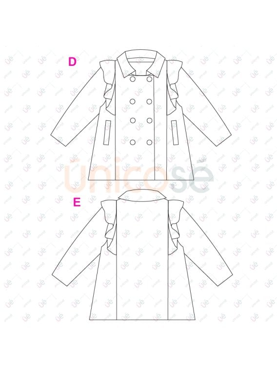 MOLDE ABRIGO TAPADO NIÑA 2403