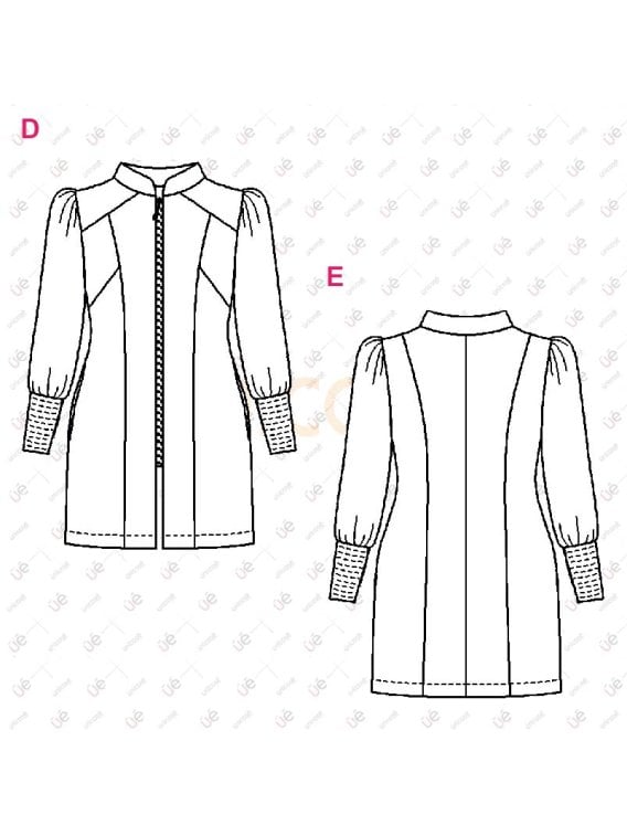 MOLDE TRABAJO BATA DELANTAL 2422