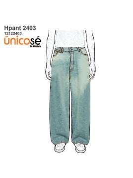 MOLDE PANTALON JEAN BAGGY HOMBRE 2403