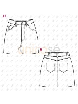 FALDA JEANS MUJER 1601