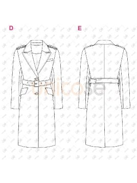 MOLDE ABRIGO TRENCH MUJER 2402