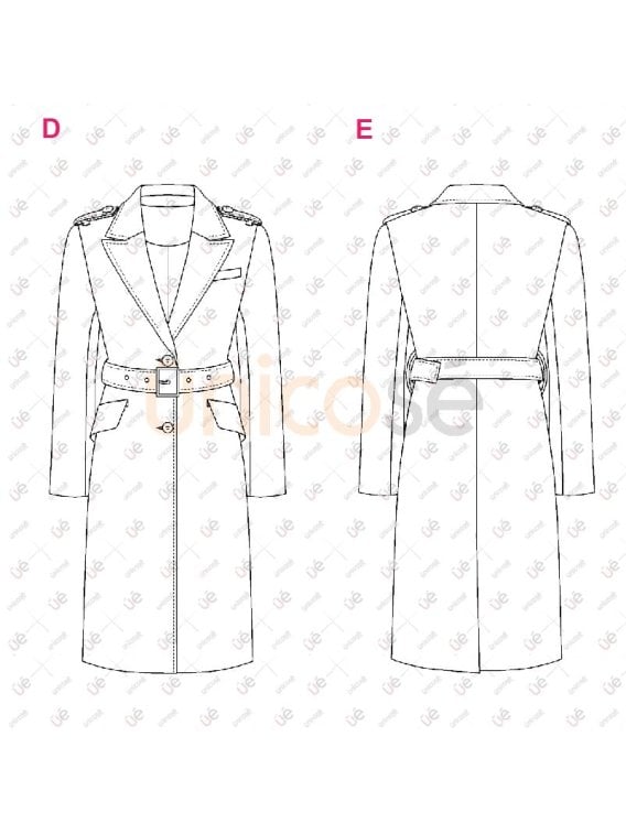 MOLDE ABRIGO TRENCH MUJER 2402