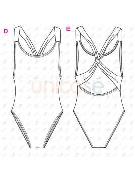 MOLDE TRAJE DE BAÑO 1 PIEZA MUJER 2401