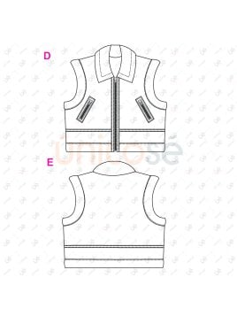 MOLDE PARKA CHALECO BIFAZ MUJER 2402