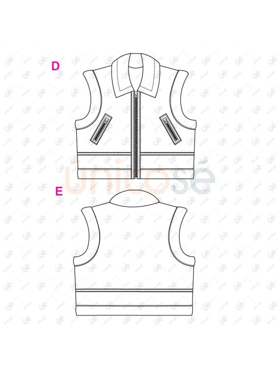 MOLDE PARKA CHALECO BIFAZ MUJER 2402