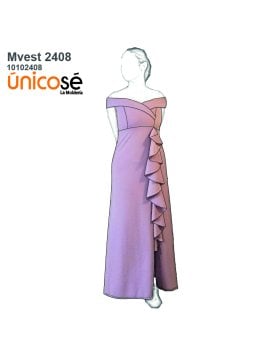 MOLDE VESTIDO LARGO MUJER 2408