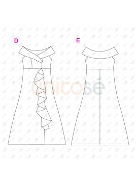 MOLDE VESTIDO LARGO MUJER 2408