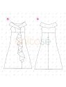 MOLDE VESTIDO LARGO MUJER 2408