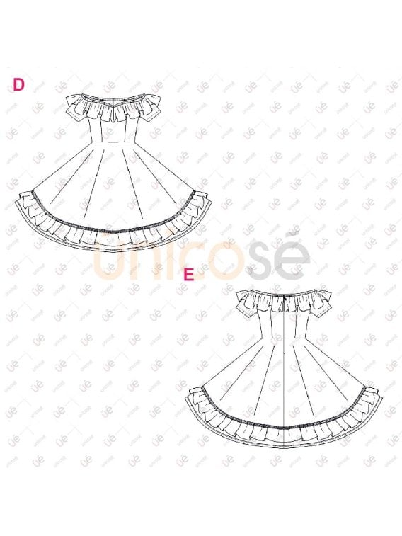 MOLDE VESTIDO HUASA RT 2435