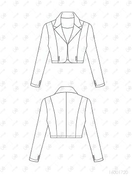 MOLDE CHAQUETA HUASA MUJER RT 1720