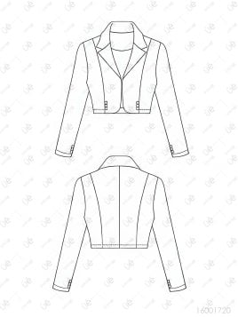 MOLDE CHAQUETA HUASA MUJER RT 1720