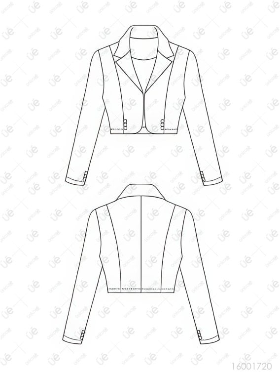 MOLDE CHAQUETA HUASA MUJER RT 1720