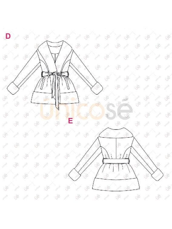 MOLDE ABRIGO CORTO MUJER 2404