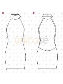 MOLDE VESTIDO AJUSTADO MUJER 2409