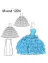 MOLDE VESTIDO FIESTA 15 MUJER 1224