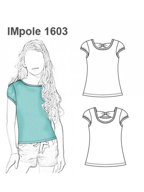 POLERA REMERA BASICA  LAZO EN ESPALDA NI