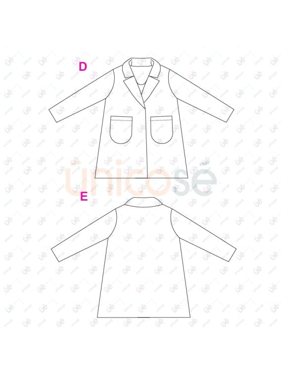 MOLDE ABRIGO SACO MUJER 2405