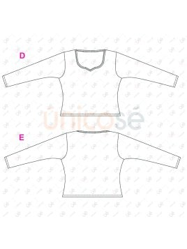 MOLDE POLERA AJUSTADA MUJER 2402