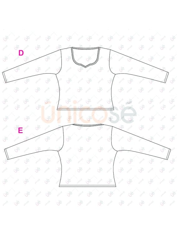 MOLDE POLERA AJUSTADA MUJER 2402