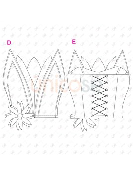 MOLDE DISFRAZ CORSET PERSONAJE DE CUENTO 2409