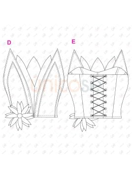 MOLDE DISFRAZ CORSET PERSONAJE DE CUENTO 2409