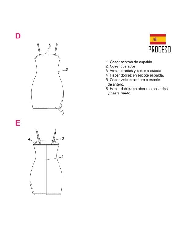 MOLDE VESTIDO SOLERA MUJER 2018