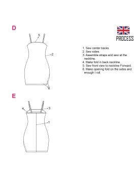 MOLDE VESTIDO SOLERA MUJER 2018