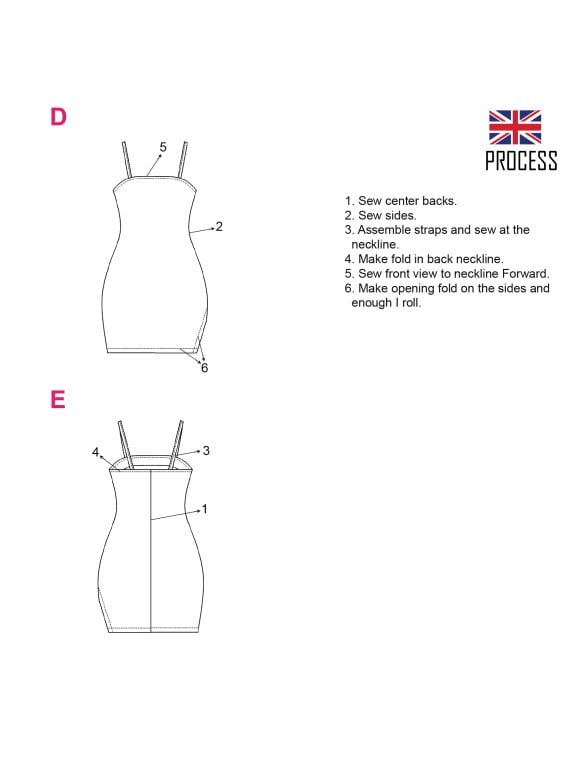 MOLDE VESTIDO SOLERA MUJER 2018