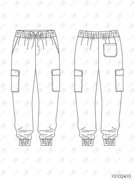 MOLDE PANTALON JOGGING CARGO HOMBRE 2405