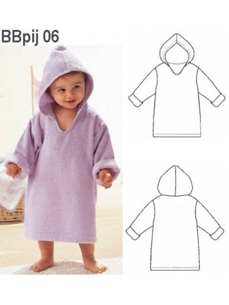 MOLDE: PIJAMA BATA BAÑO BEBE 0906