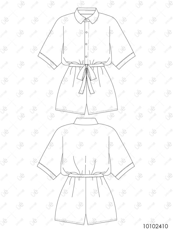 MOLDE ENTERITO CORTO MUJER 2406