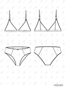 MOLDE INTERIOR CONJUNTO LENCERO MUJER 2402