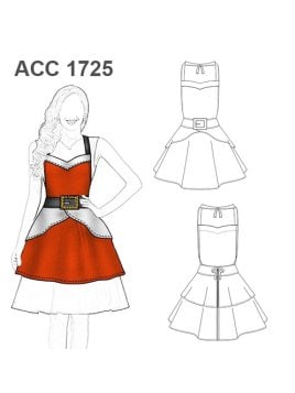 MOLDE DELANTAL NAVIDEÑO 1725